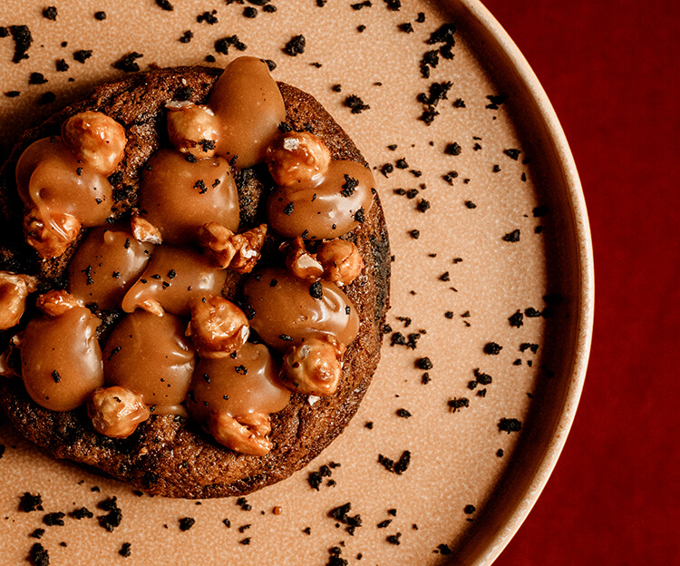 OST's signature cookie with kalamata olive and salted caramel butter